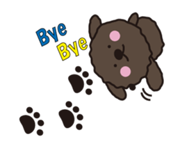 Toy Poodle moving. Black pool of Noah 1 sticker #13803374