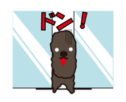 Toy Poodle moving. Black pool of Noah 1 sticker #13803375