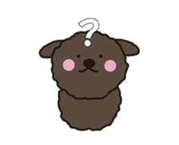 Toy Poodle moving. Black pool of Noah 1 sticker #13803376