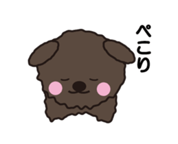 Toy Poodle moving. Black pool of Noah 1 sticker #13803378