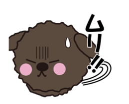 Toy Poodle moving. Black pool of Noah 1 sticker #13803387