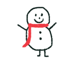 snow man (rakugaki) sticker #13803558