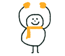 snow man (rakugaki) sticker #13803565