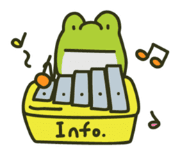 Keko the frog "frog's music" sticker #13803628