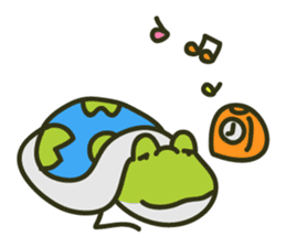 Keko the frog "frog's music" sticker #13803638