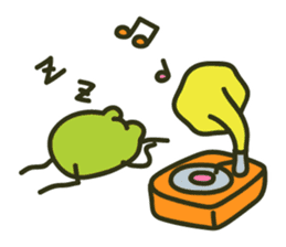 Keko the frog "frog's music" sticker #13803643