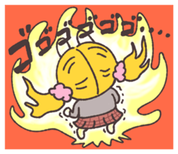 Pigtails girl rabbit sticker #13804386