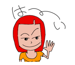 Redhead Aggressive Women 2 sticker #13809546