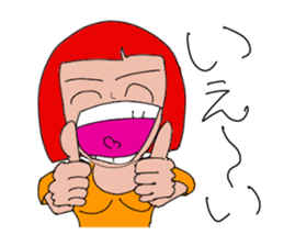 Redhead Aggressive Women 2 sticker #13809548