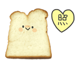 Cute bread character sticker #13811532
