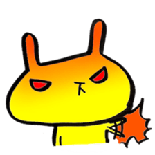 Yellow rabbit sticker <Revised edition> sticker #13811734