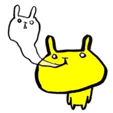 Yellow rabbit sticker <Revised edition> sticker #13811739