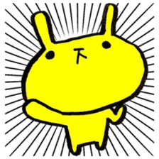 Yellow rabbit sticker <Revised edition> sticker #13811742