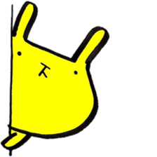 Yellow rabbit sticker <Revised edition> sticker #13811747