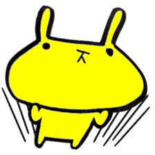 Yellow rabbit sticker <Revised edition> sticker #13811752