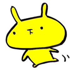 Yellow rabbit sticker <Revised edition> sticker #13811753