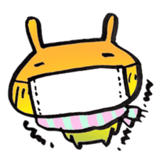 Yellow rabbit sticker <Revised edition> sticker #13811754