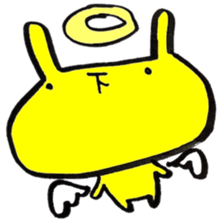 Yellow rabbit sticker <Revised edition> sticker #13811757