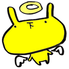 Yellow rabbit sticker <Revised edition> sticker #13811757