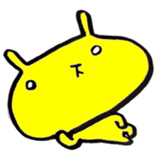 Yellow rabbit sticker <Revised edition> sticker #13811759
