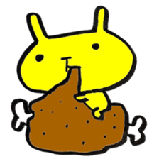 Yellow rabbit sticker <Revised edition> sticker #13811762