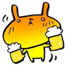 Yellow rabbit sticker <Revised edition> sticker #13811765