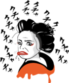 Japan traditional girl sticker #13812105