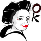 Japan traditional girl sticker #13812114