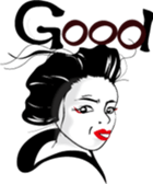 Japan traditional girl sticker #13812119