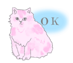 Cute long-haired cats sticker #13812126
