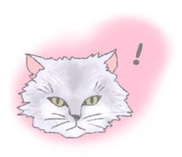Cute long-haired cats sticker #13812138