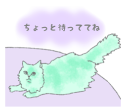 Cute long-haired cats sticker #13812140