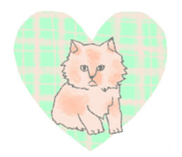 Cute long-haired cats sticker #13812155