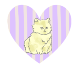 Cute long-haired cats sticker #13812156