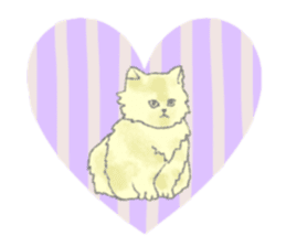 Cute long-haired cats sticker #13812156