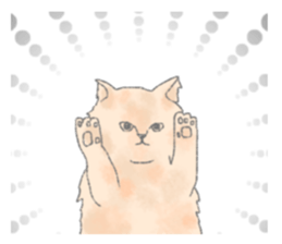 Cute long-haired cats sticker #13812159