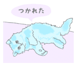 Cute long-haired cats sticker #13812163