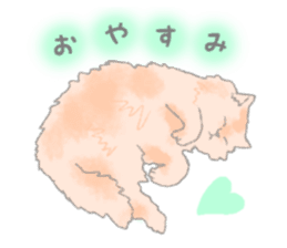 Cute long-haired cats sticker #13812165