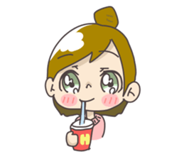 Japanese girl ori-chan sticker #13812209