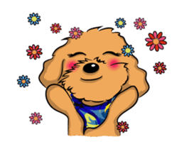 Poodle Queen2_a cute little girl sticker #13812958