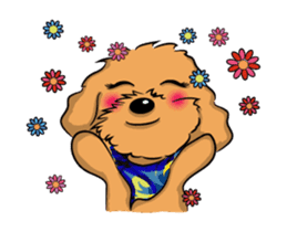 Poodle Queen2_a cute little girl sticker #13812958