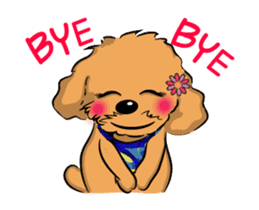 Poodle Queen2_a cute little girl sticker #13812961