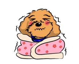 Poodle Queen2_a cute little girl sticker #13812971