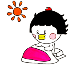Niwako of the bobbed hair head sticker #13813695