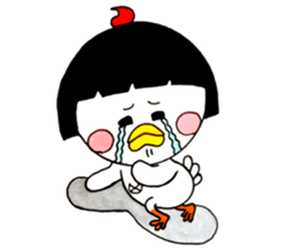 Niwako of the bobbed hair head sticker #13813698