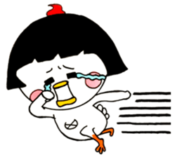 Niwako of the bobbed hair head sticker #13813699