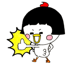 Niwako of the bobbed hair head sticker #13813701