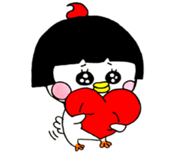 Niwako of the bobbed hair head sticker #13813703