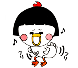 Niwako of the bobbed hair head sticker #13813704