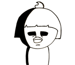 Niwako of the bobbed hair head sticker #13813705